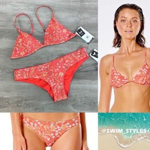 ☀️RIP CURL☀️ LUNAR TIDES FIXED TRI LUNAR TIDES CHEEKY PANT BIKINI SET
